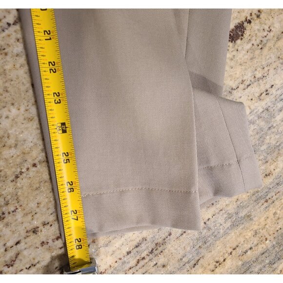 LL Bean Wool Pants Dress Trousers Mens 36x28 Taupe Brown Straight Pleated Canada - Picture 5 of 13